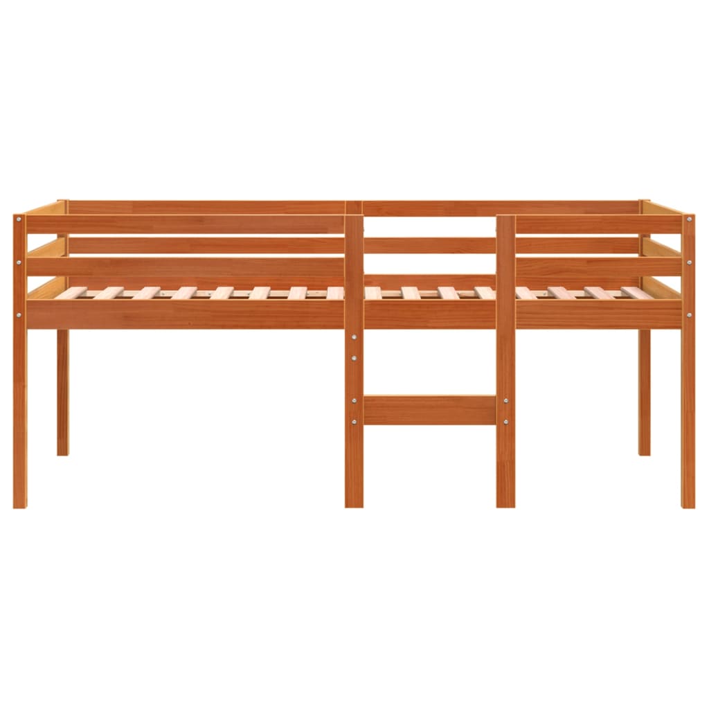 Høyseng voksbrun 80x200 cm heltre furu