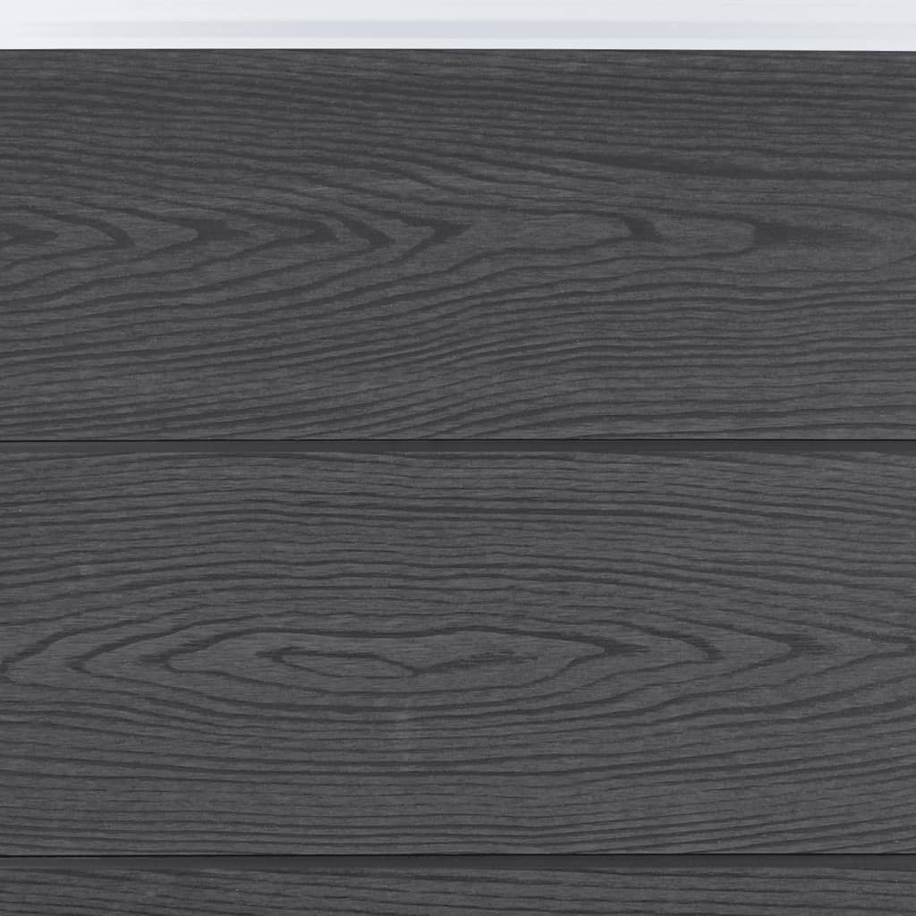 Gjerdepanelsett grå 526x186 cm WPC