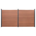 Gjerdepanelsett brun 353x186 cm WPC