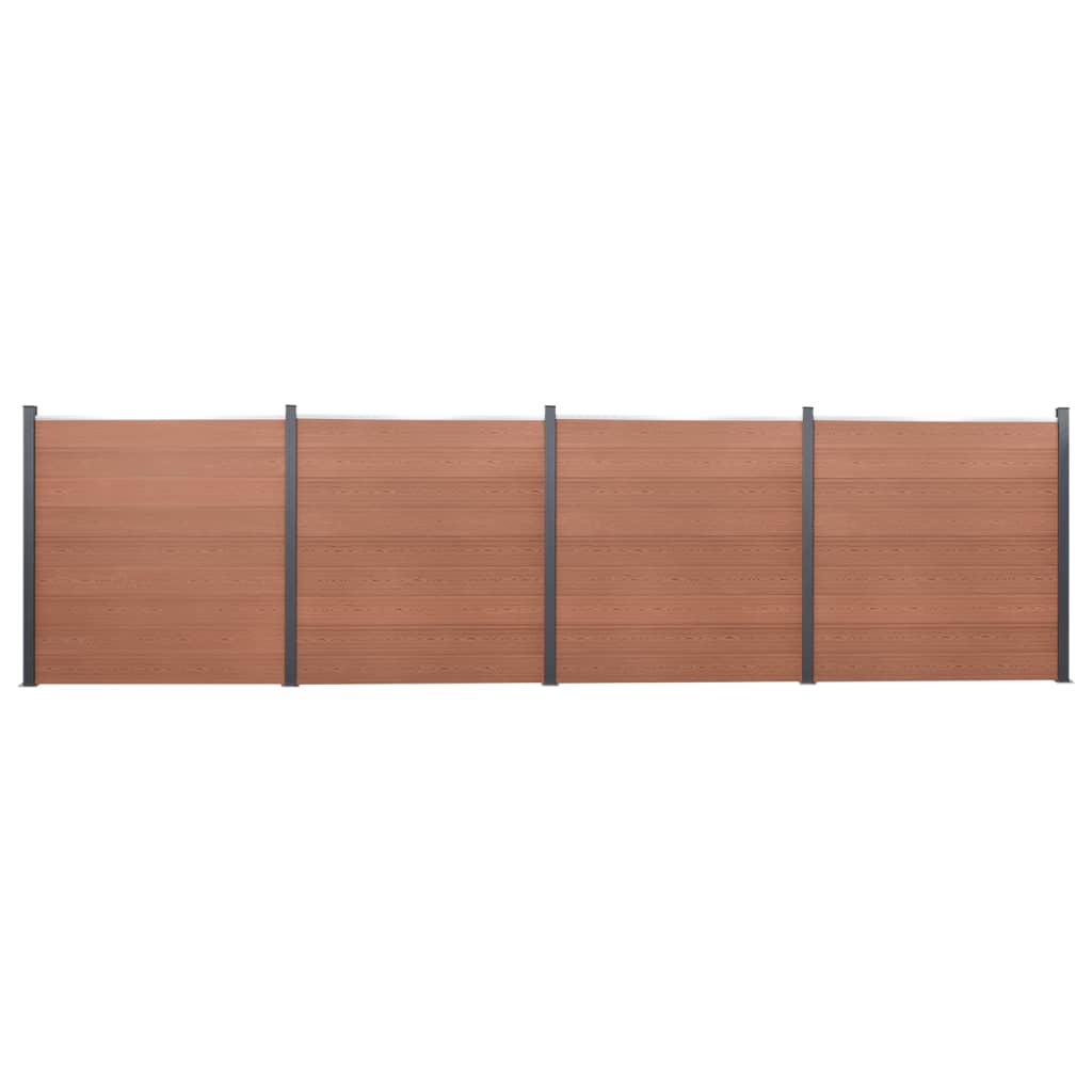 Gjerdepanelsett brun 699x186 cm WPC