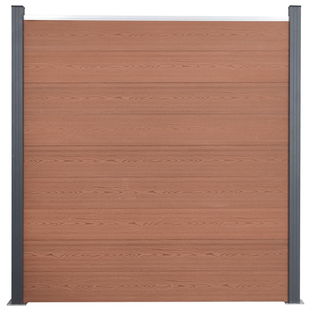 Gjerdepanelsett brun 699x186 cm WPC