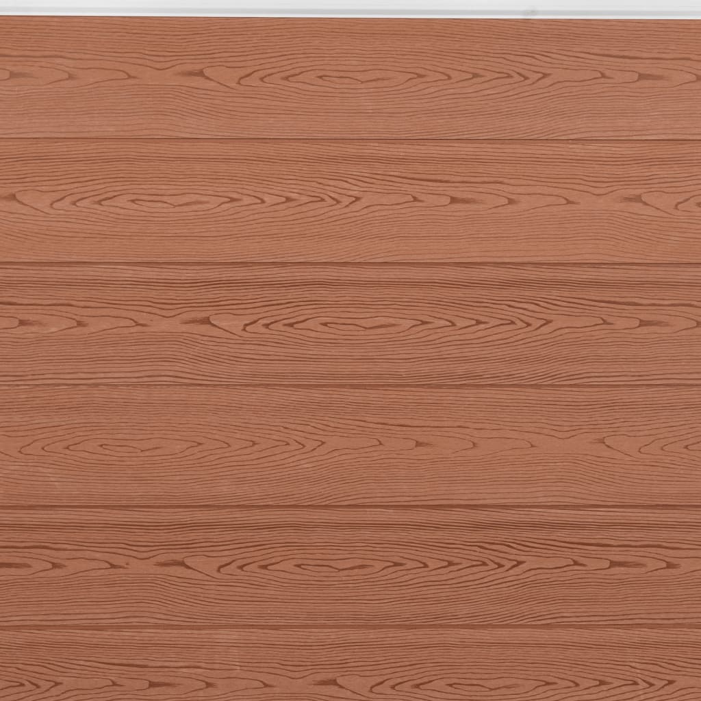 Gjerdepanelsett brun 699x186 cm WPC