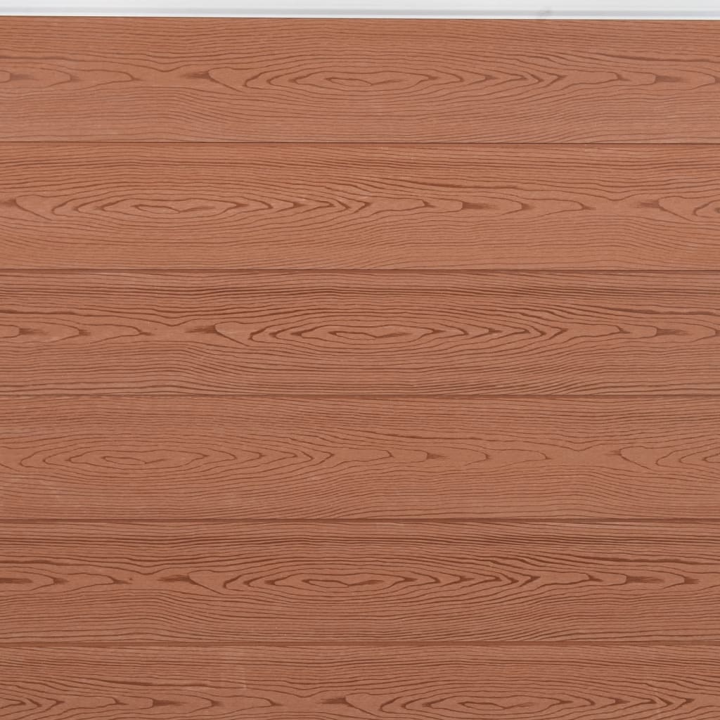 Gjerdepanelsett brun 872x186 cm WPC