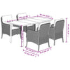 Hagespisegruppe med puter 5 deler polyrotting brun