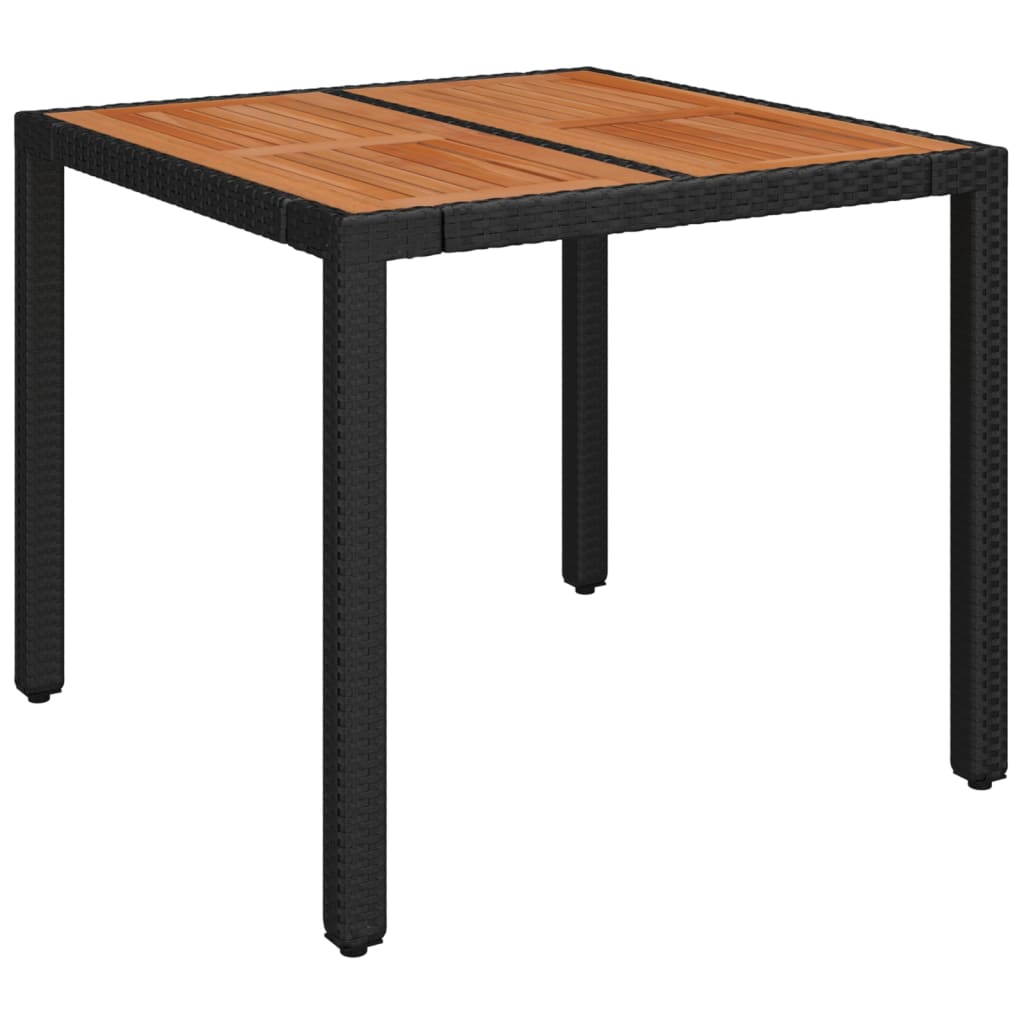 Bistrosett 3 deler med puter svart polyrotting