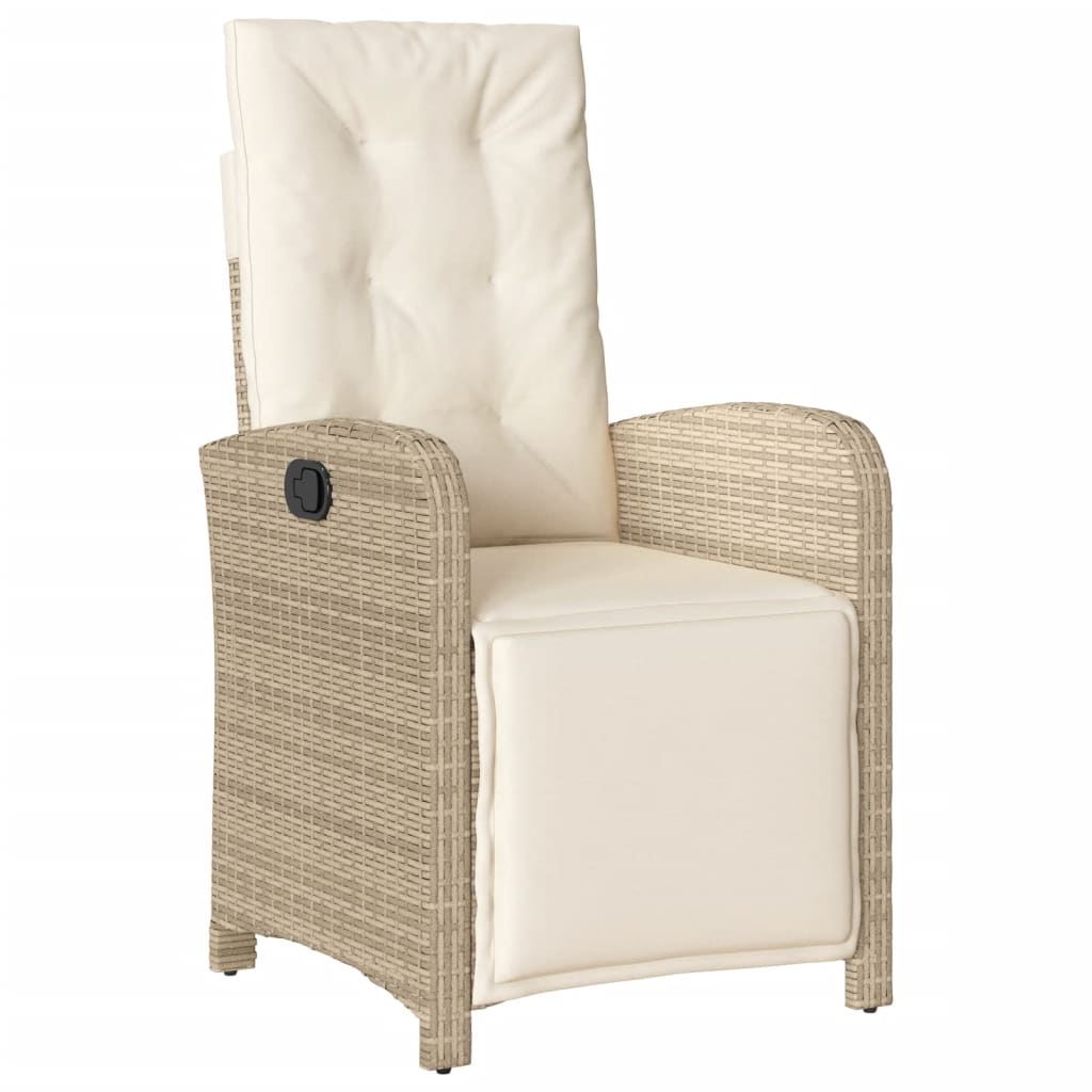 Hagespisegruppe med puter 9 deler polyrotting beige