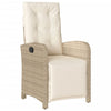 Hagespisegruppe med puter 9 deler polyrotting beige