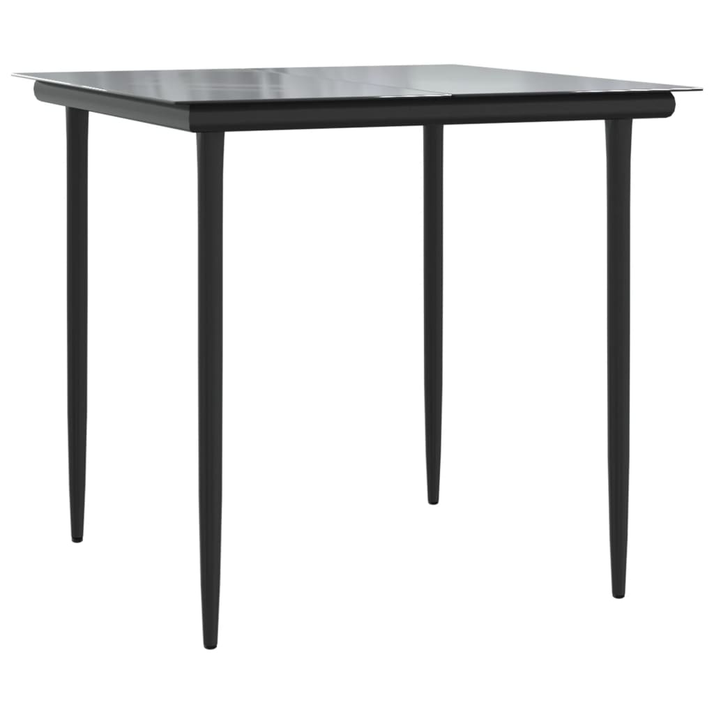 Bistrosett 3 deler med puter svart polyrotting