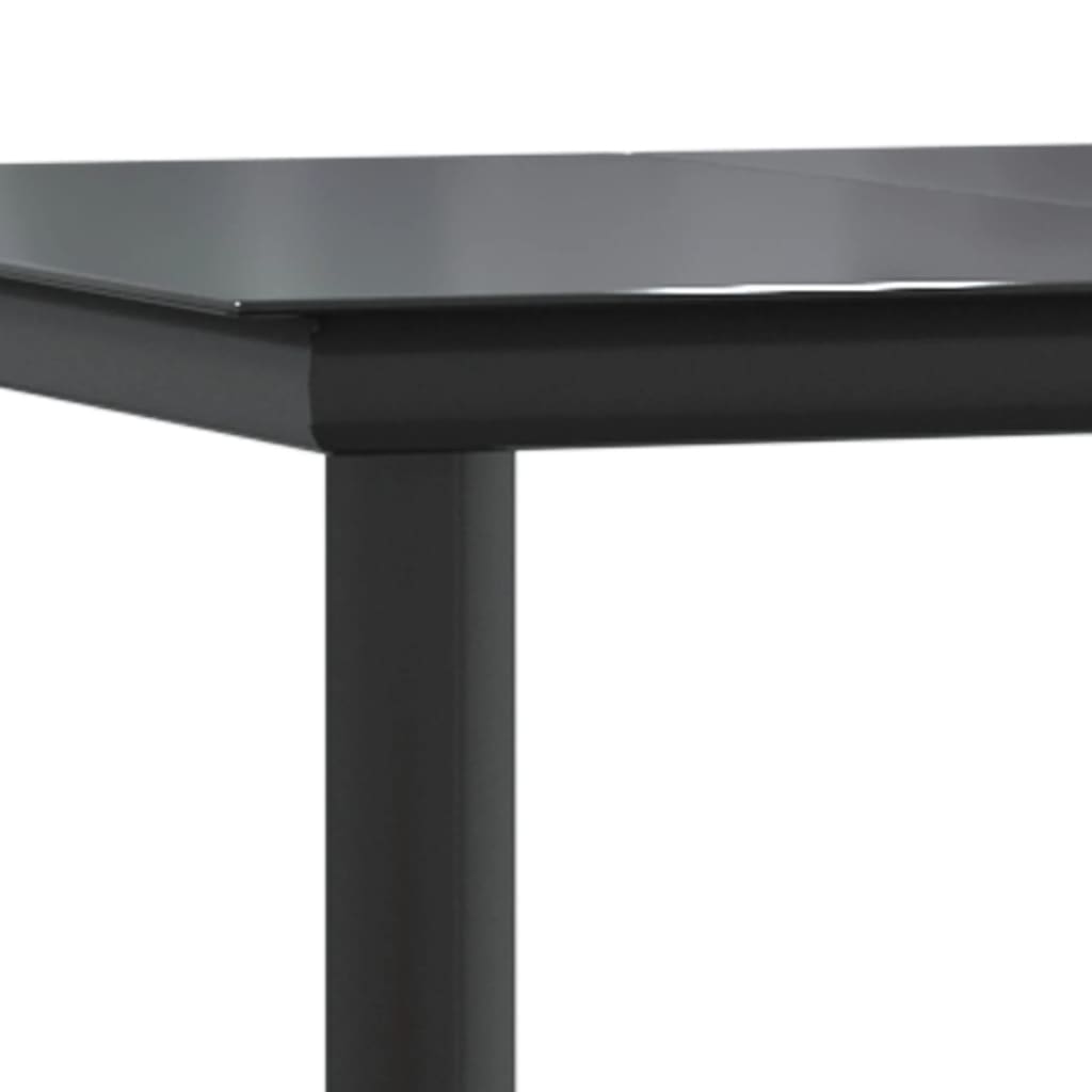 Bistrosett 3 deler med puter svart polyrotting