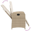 Bistrosett 3 deler med puter beige polyrotting