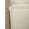 Bistrosett 3 deler med puter beige polyrotting