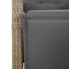 Bistrosett 3 deler med puter beige polyrotting