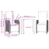Bistrosett 3 deler med puter beige polyrotting