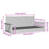 Huskebenk beige 119x56x48 cm polyrotting