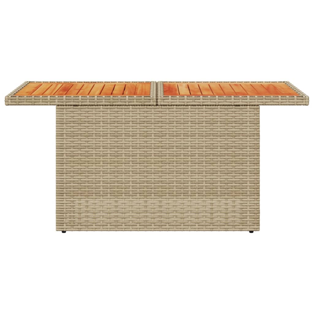 Hagebord beige 100x55x73 cm polyrotting og akasietre