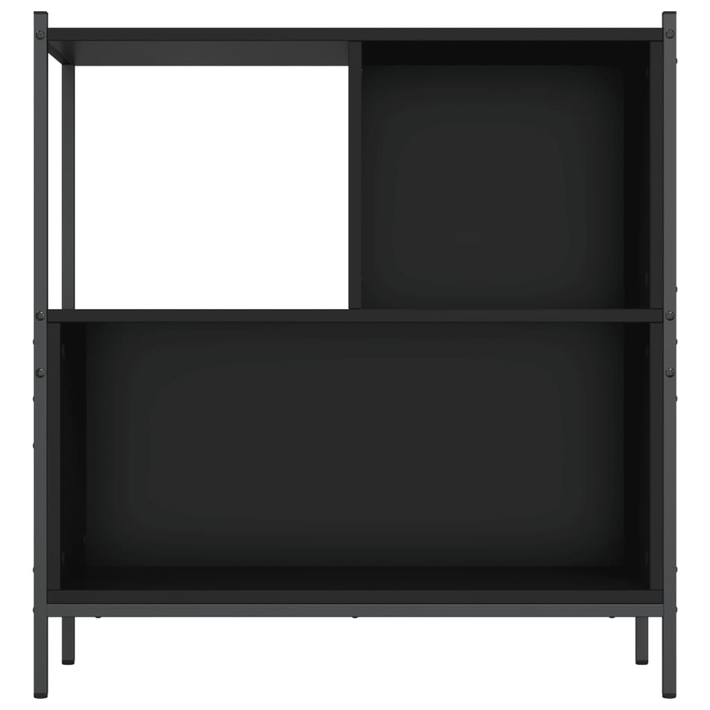 Bokhylle svart 72x28x77,5 cm konstruert tre