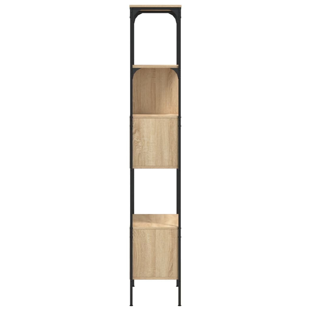 Bokhylle 5 etasjer sonoma eik 76x33x188,5 cm konstruert tre