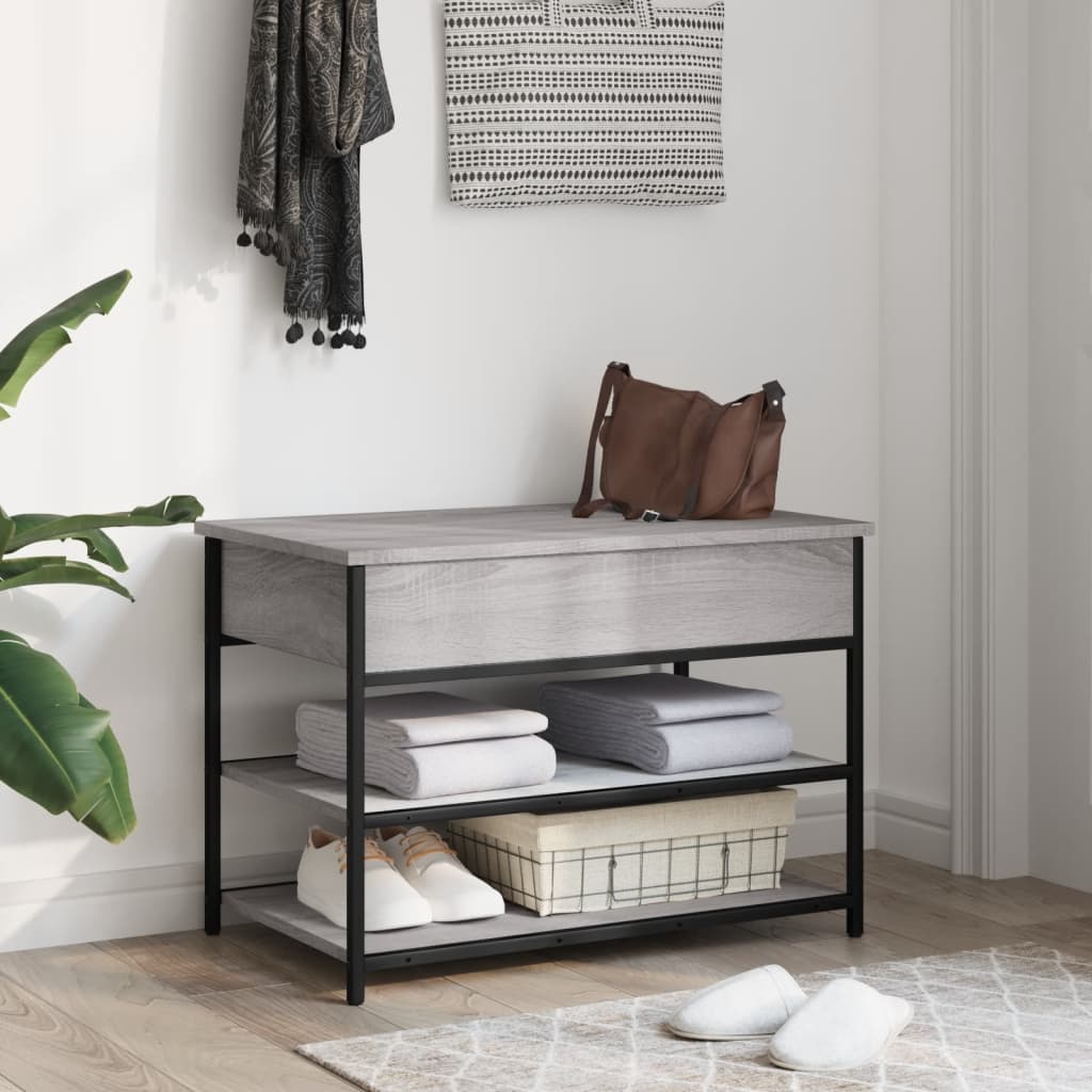 Skoskap grå sonoma 70x42,5x50 cm konstruert tre