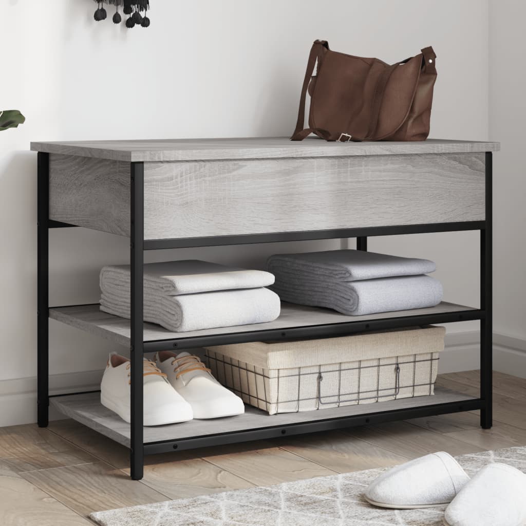Skoskap grå sonoma 70x42,5x50 cm konstruert tre