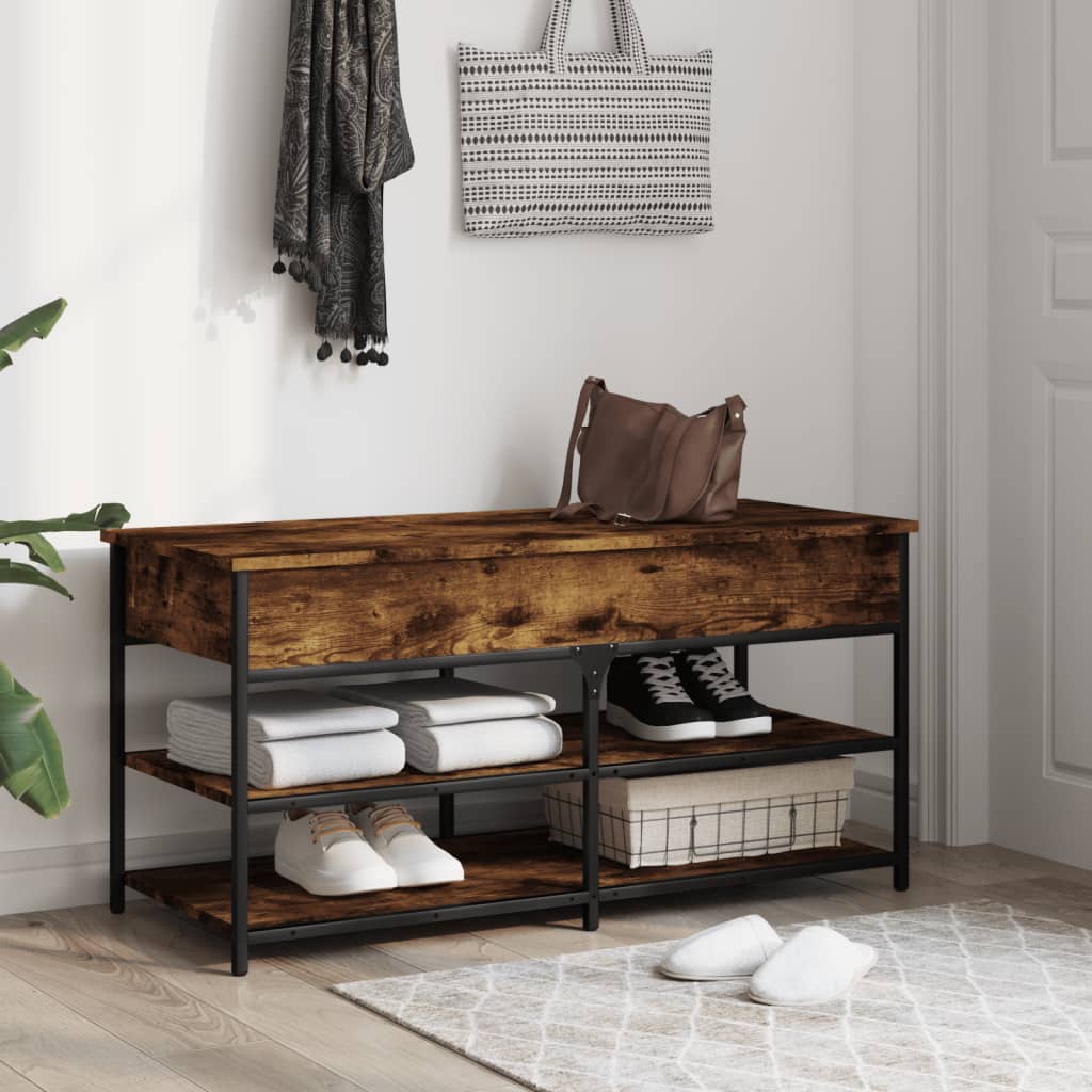 Skobenk røkt eik 100x42,5x50 cm konstruert tre