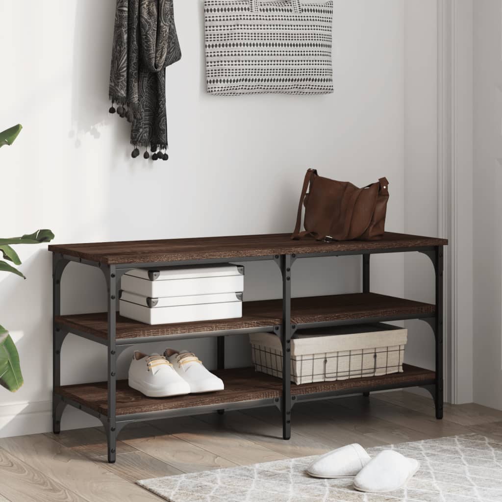 Skobenk brun eik 100x38,5x49 cm konstruert tre