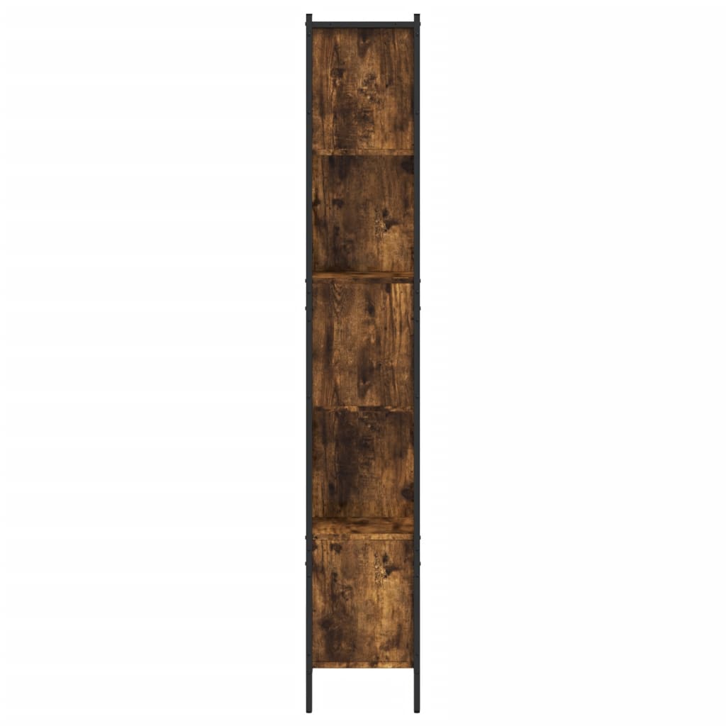 Bokhylle røkt eik 102x28x172 cm konstruert tre