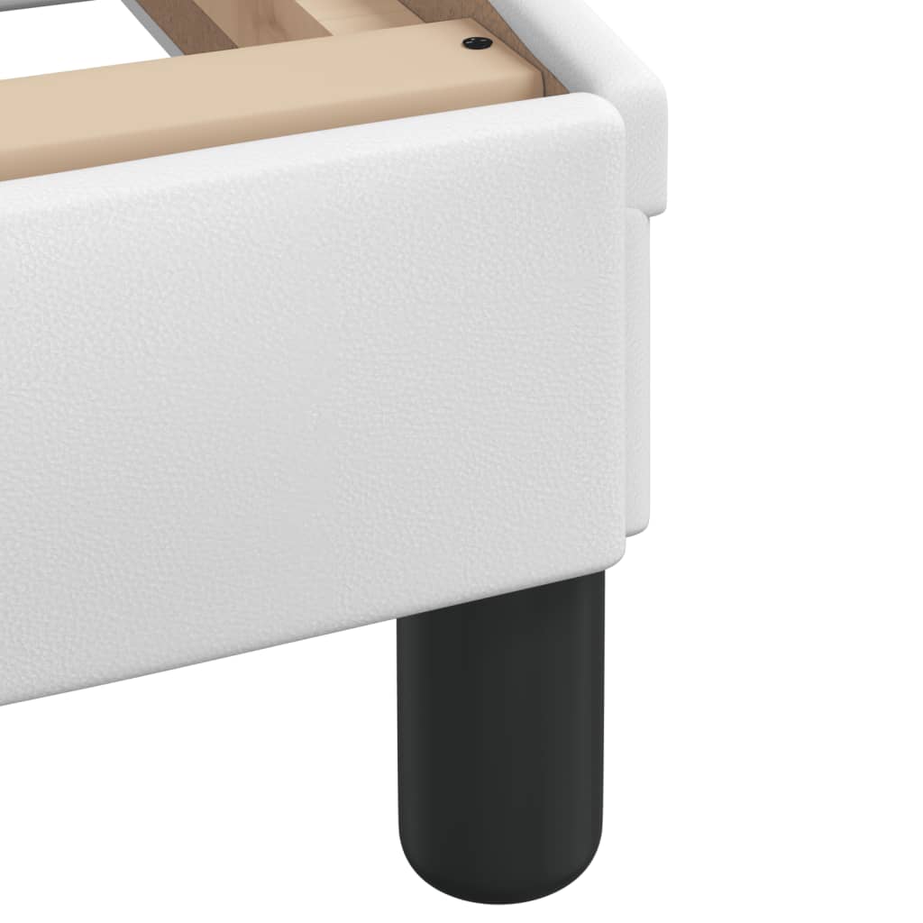 Sengeramme uten madrass Zadar hvit 90x190 cm kunstlær