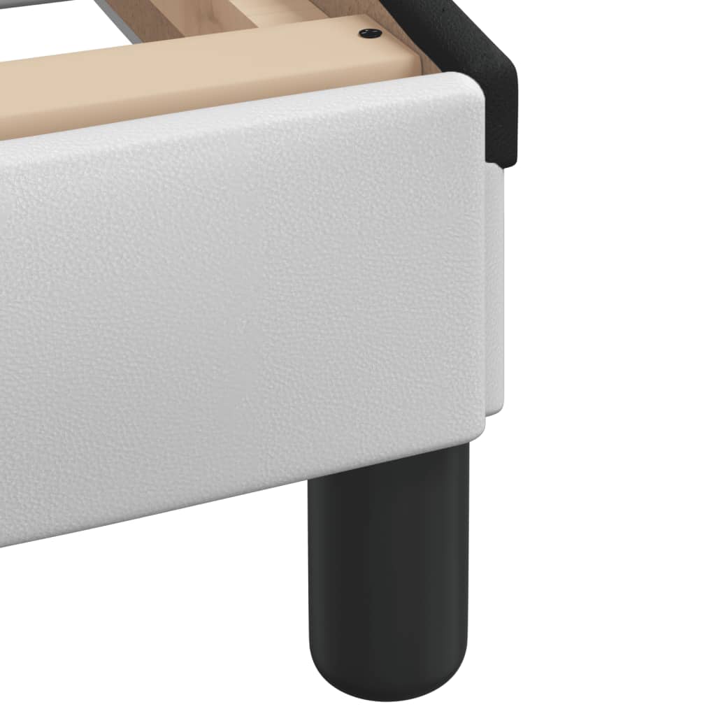 Sengeramme uten madrass Zadar hvit og svart 100x200 cm kunstlær