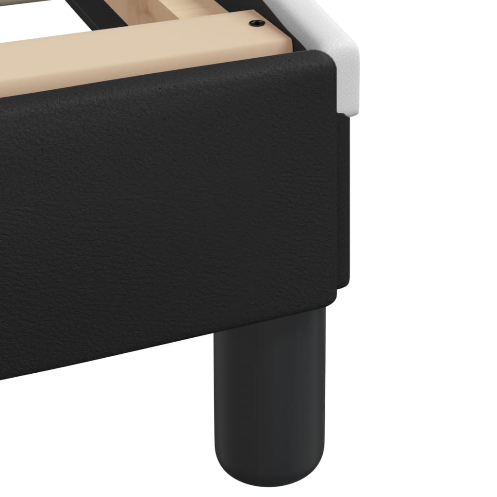 Sengeramme uten madrass Zadar svart og hvit 120x200 cm kunstlær