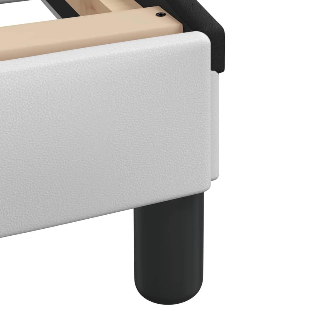 Sengeramme uten madrass Zadar hvit og svart 140x200 cm kunstlær