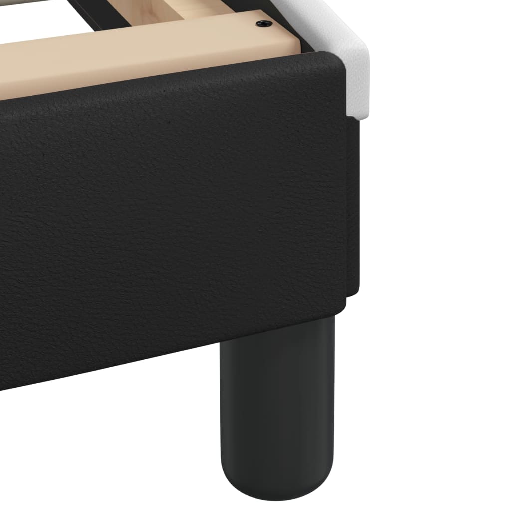 Sengeramme uten madrass Zadar svart og hvit 180x200 cm kunstlær