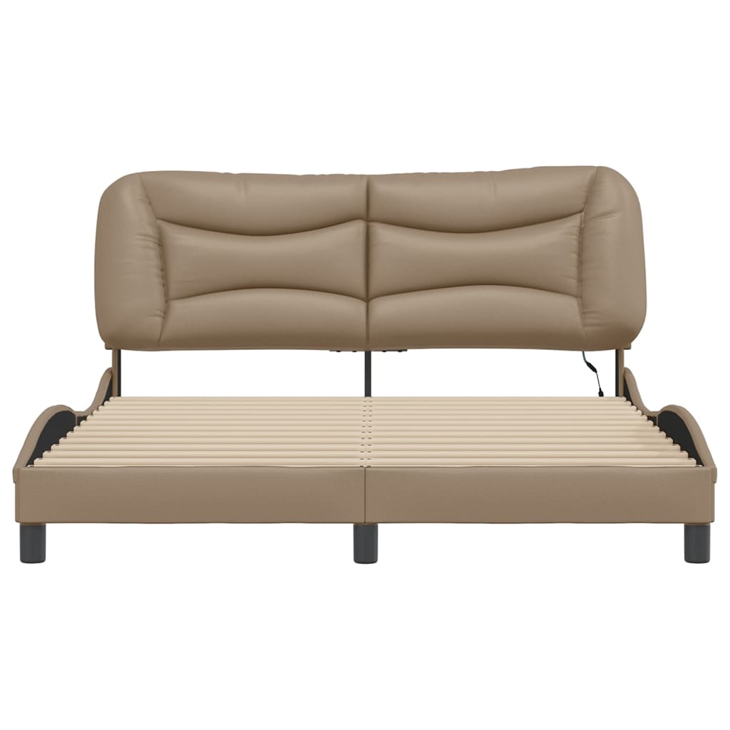 Sengeramme med LED uten madrass Hvar cappuccino 160x200 cm