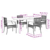 Hagespisegruppe med puter 5 deler polyrotting beige