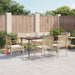 Hagespisegruppe med puter 7 deler polyrotting beige