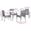 Hagespisegruppe med puter 5 deler polyrotting beige