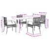 Hagespisegruppe med puter 5 deler polyrotting beige