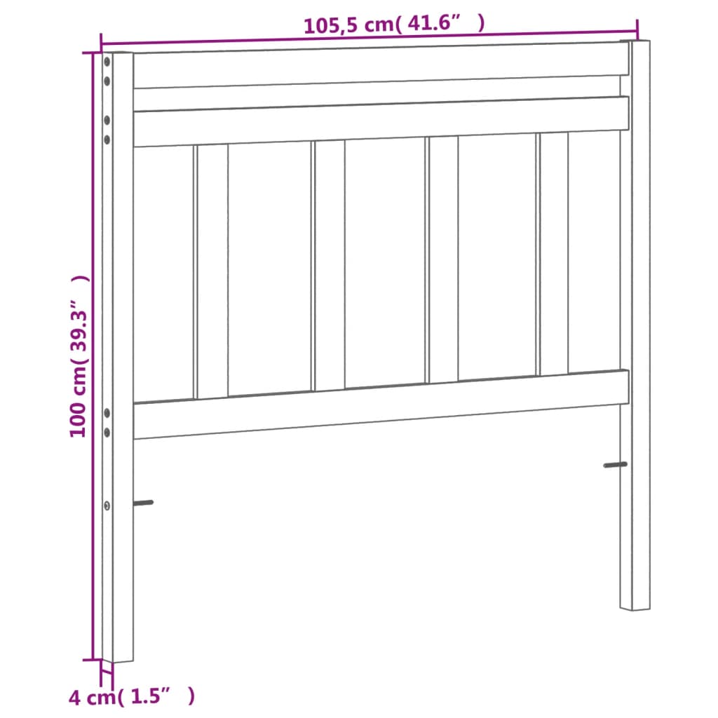 Hodegavl voksbrun 100 cm heltre furu
