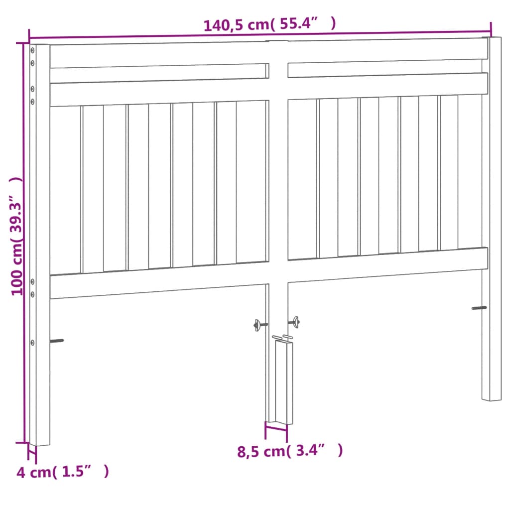 Hodegavl voksbrun 135 cm heltre furu