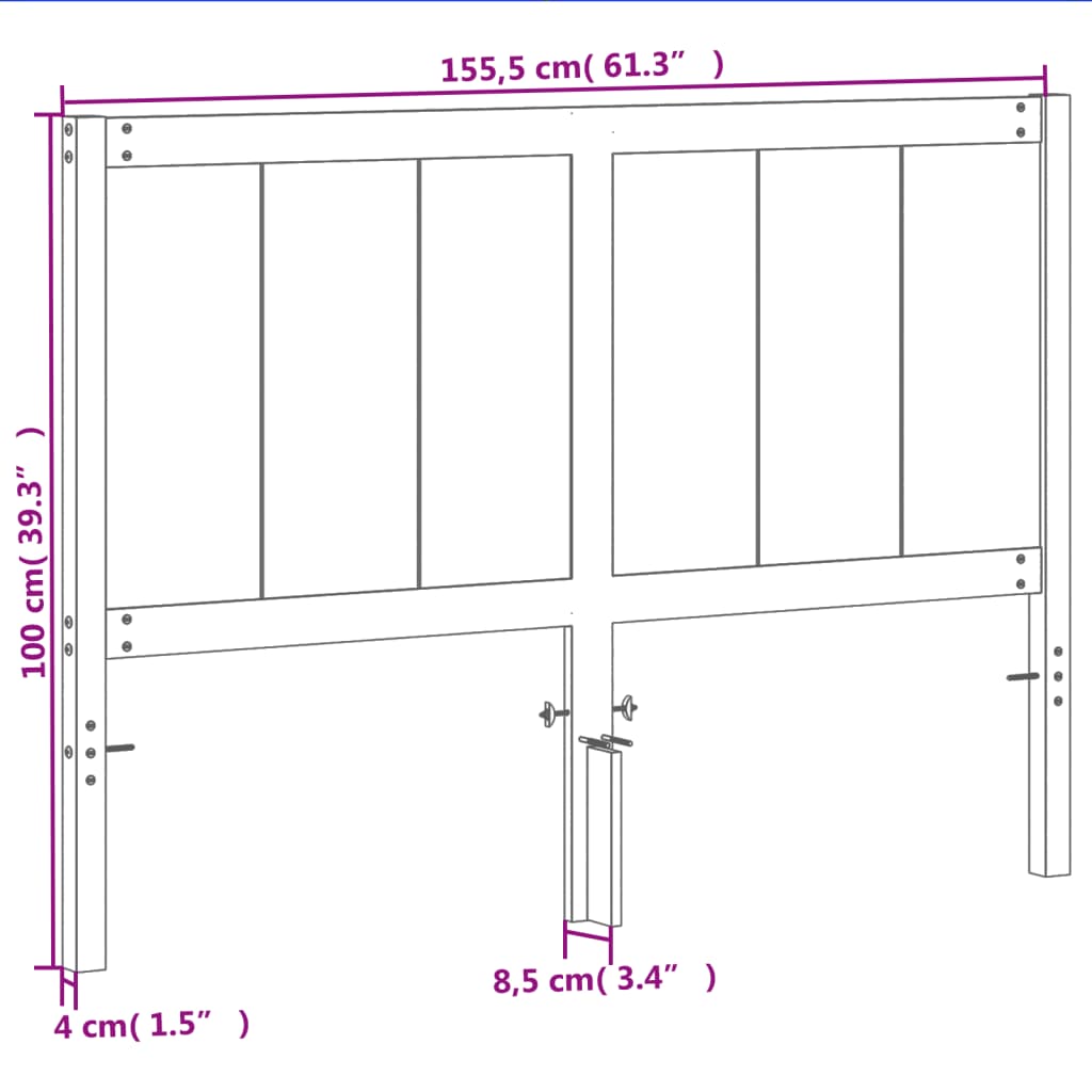 Hodegavl voksbrun 150 cm heltre furu