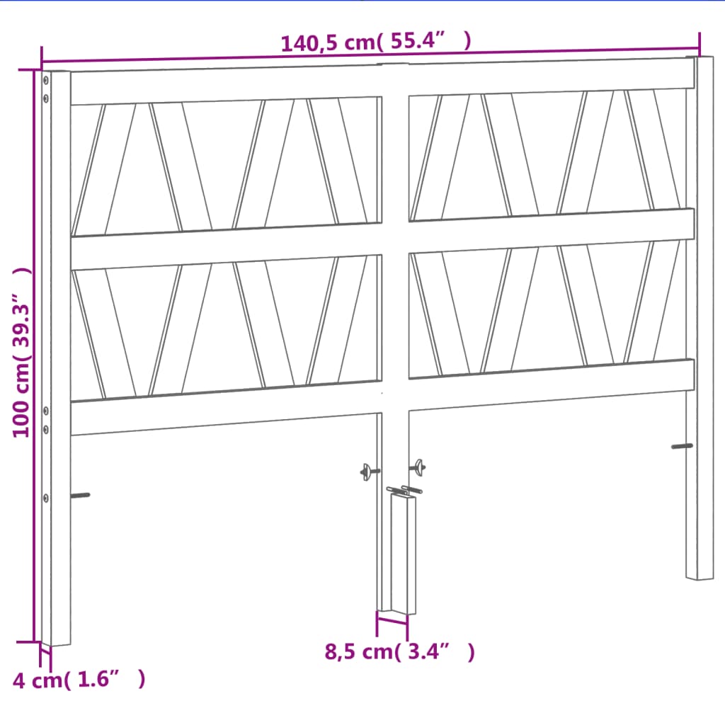 Hodegavl voksbrun 135 cm heltre furu