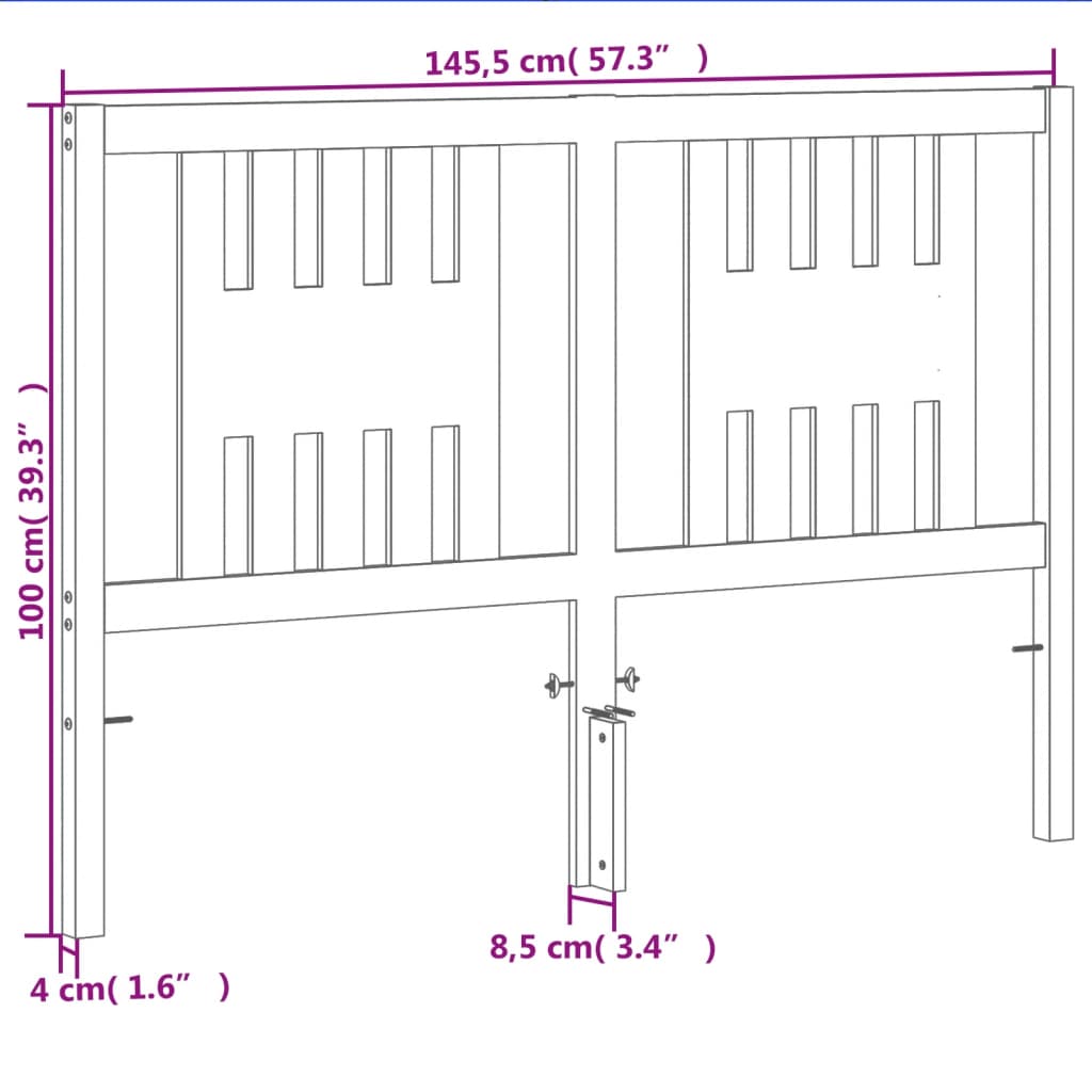 Hodegavl voksbrun 140 cm heltre furu