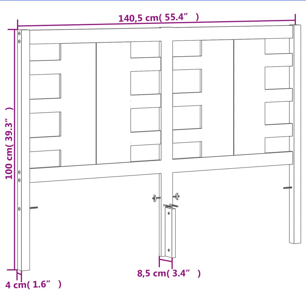 Hodegavl voksbrun 135 cm heltre furu