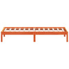 Seng med madrass voksbrun 90x200 cm heltre furu