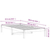 Seng med madrass voksbrun 90x200 cm heltre furu
