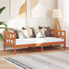 Seng med madrass voksbrun 90x200 cm heltre furu