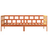 Seng med madrass voksbrun 90x200 cm heltre furu