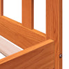 Seng med madrass voksbrun 90x200 cm heltre furu