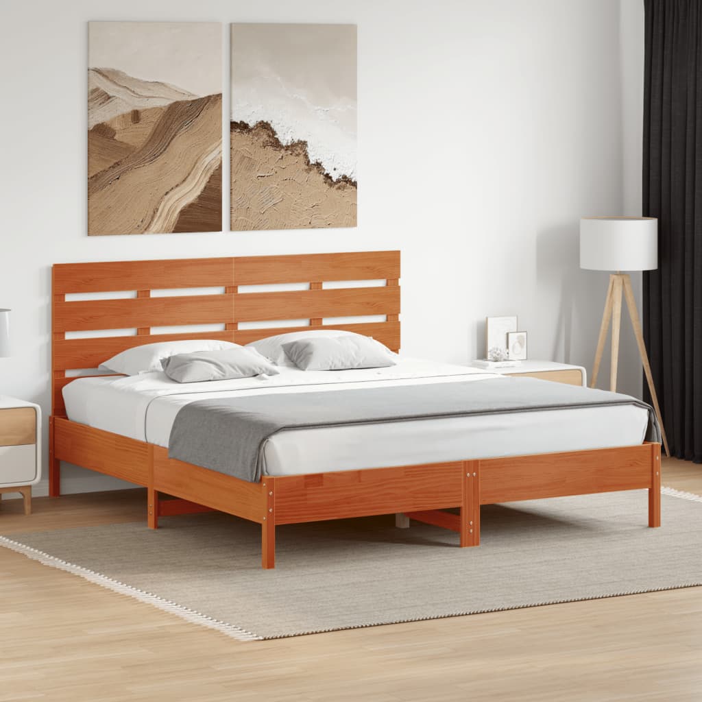 Hodegavl voksbrun 180 cm heltre furu