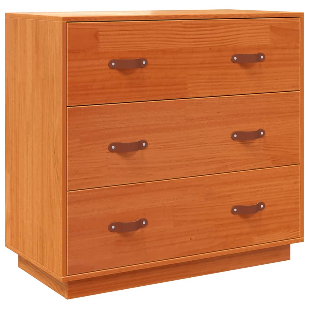 Skjenk voksbrun 80x40x75 cm heltre furu