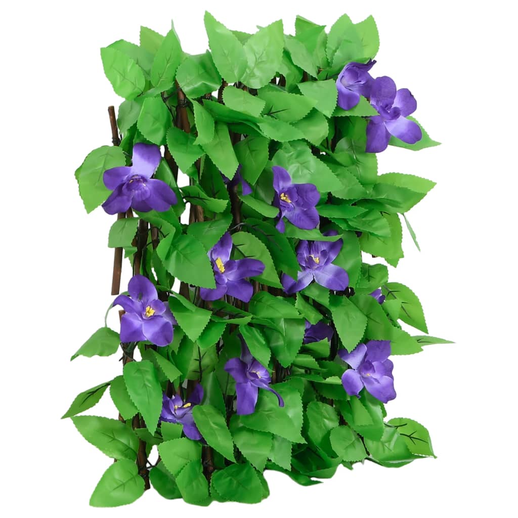  Utvidbart espalier med kunstig eføy 5 stk grønn 180x20 cm